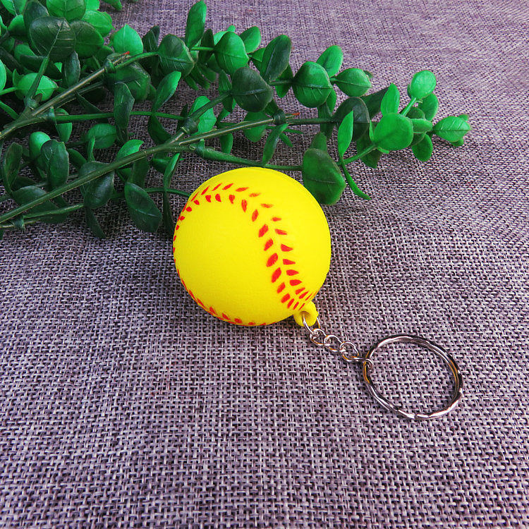 Wholesale Plastic Football Football Baseball Keychain